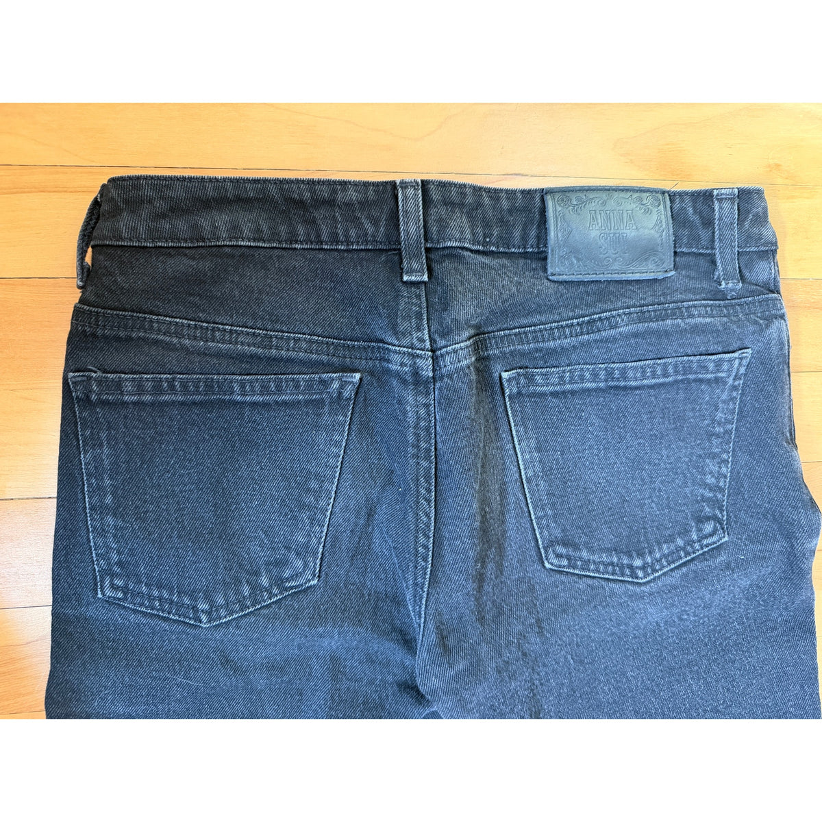 Vintage Anna Sui Jeans Size 6 Black Skinny Y2K Goth Indie EUC