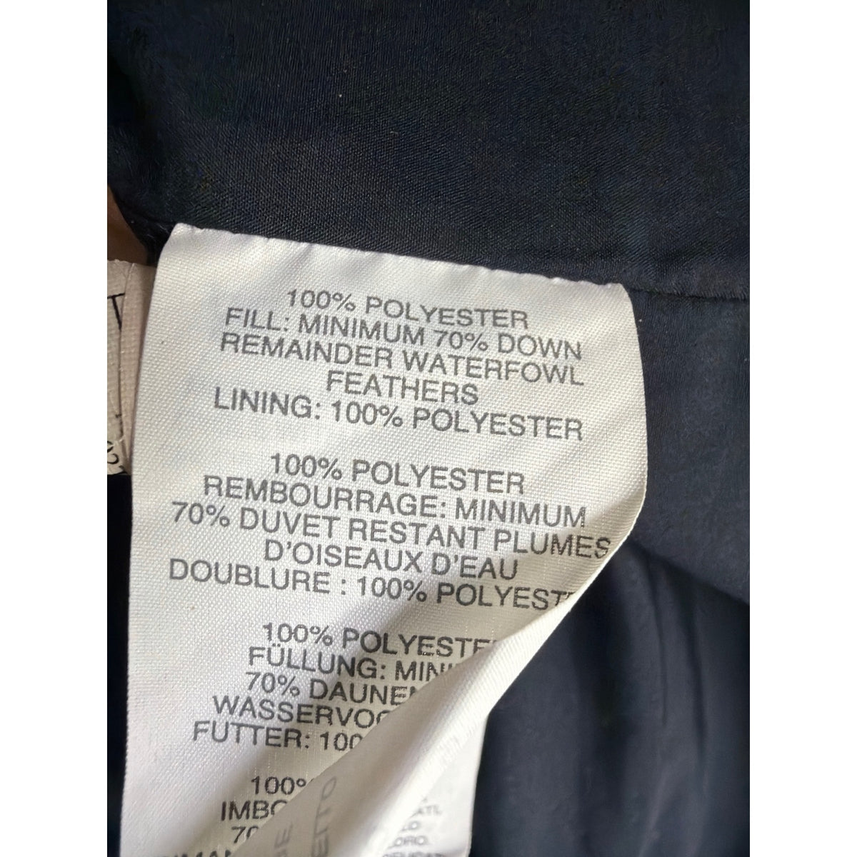J.Crew Belted Long Down Puffer Coat - Navy Blue, Extra Small (XS) 