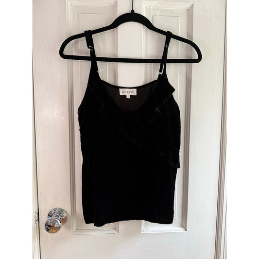 Bella Dahl Black Silk Blend Tank Top Medium M Sleeveless Cami