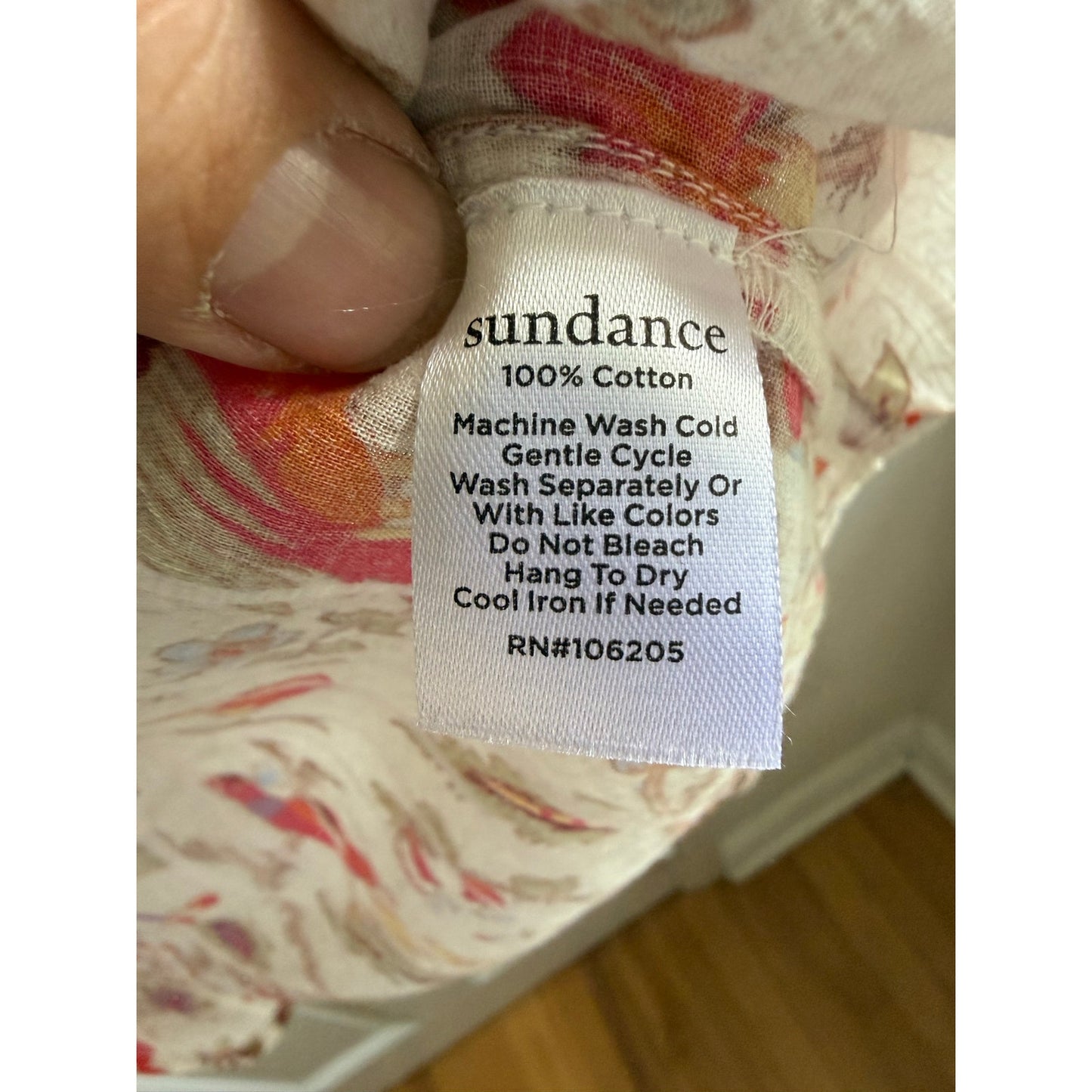 Sundance Floral Blouse Petite Large Tunic Peasant Top Boho