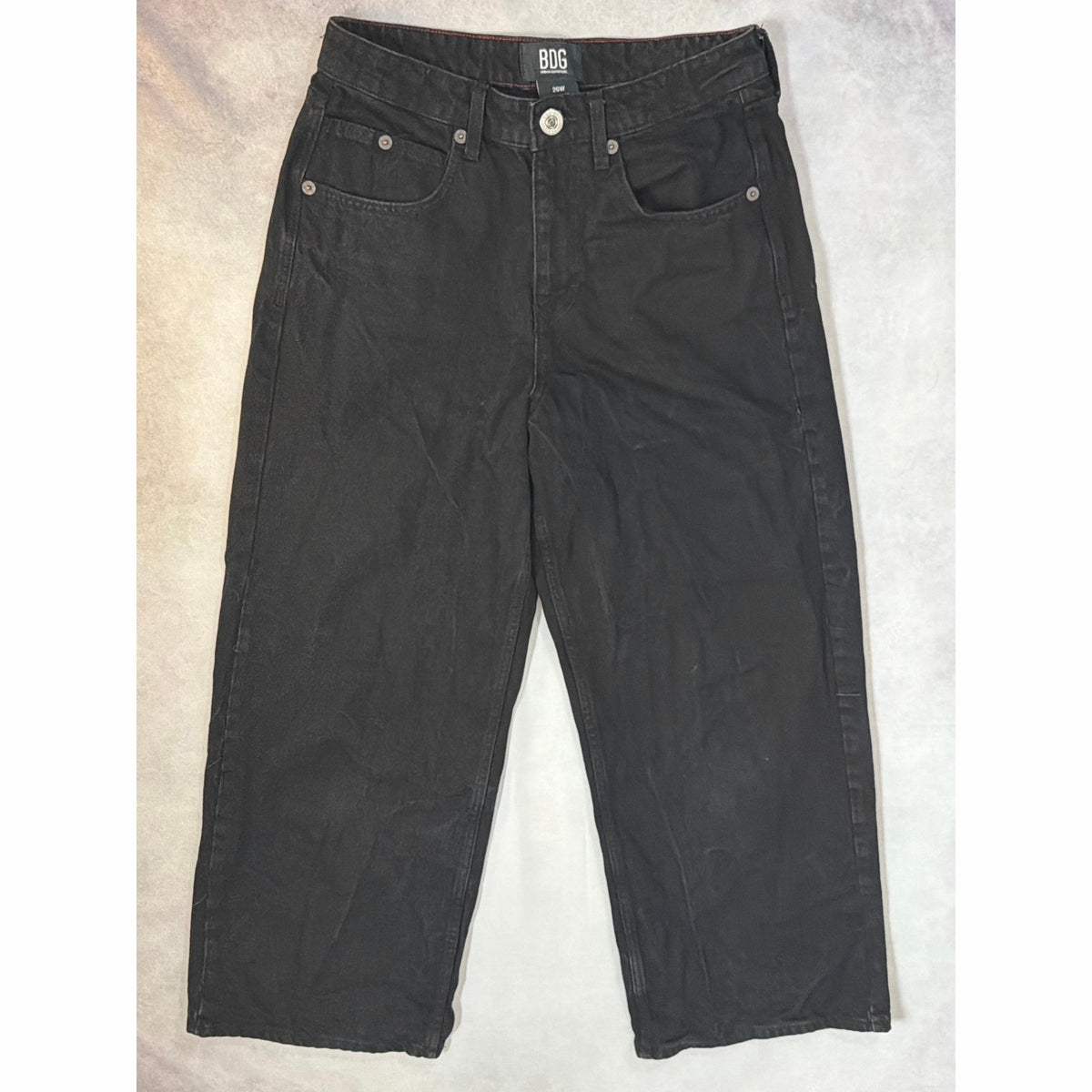 BDG Urban Outfitters High Rise Black Wide Leg Skate Jeans Size 26W