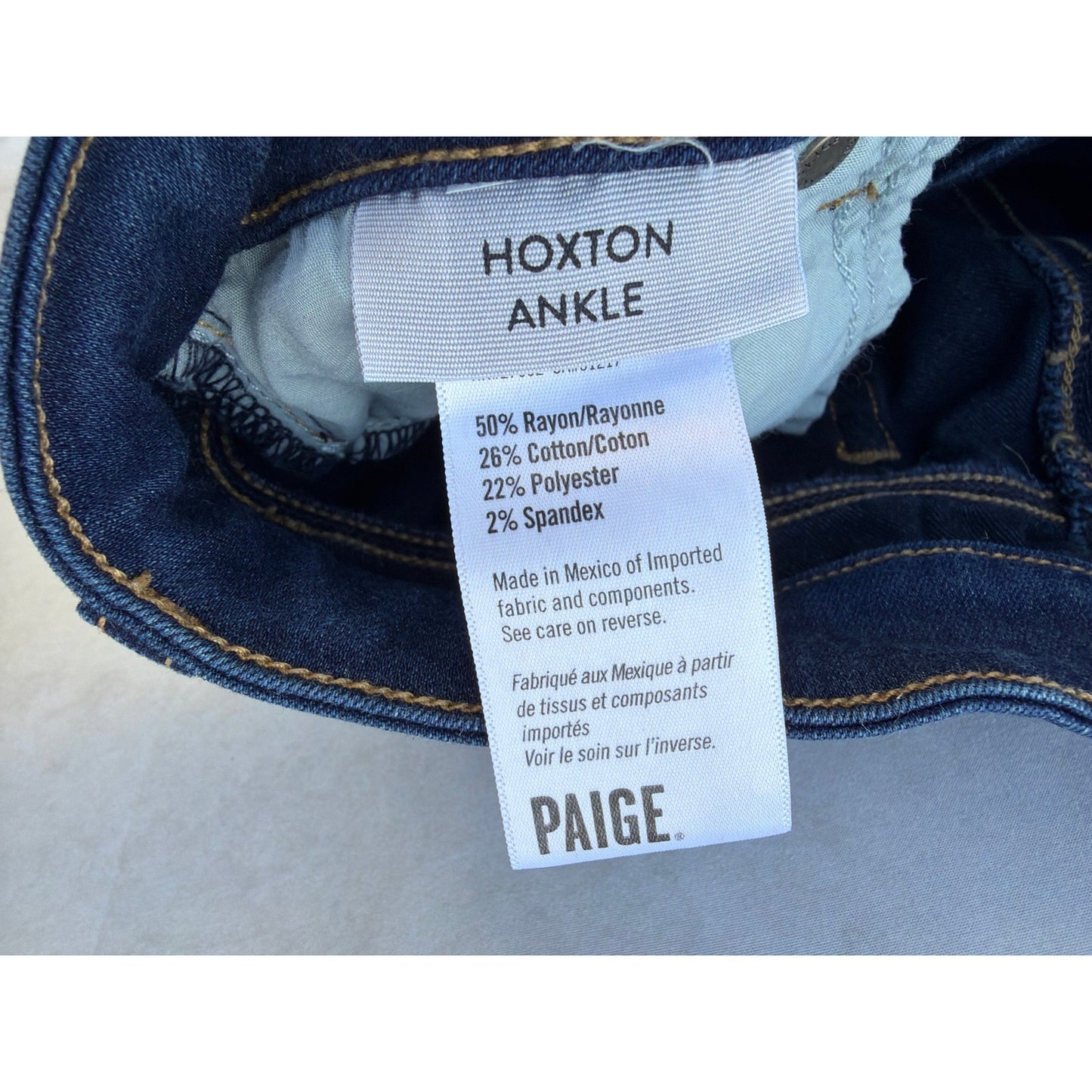 Paige Size 28 Hoxton Ankle Style Dark Wash Slim Fit Jegging