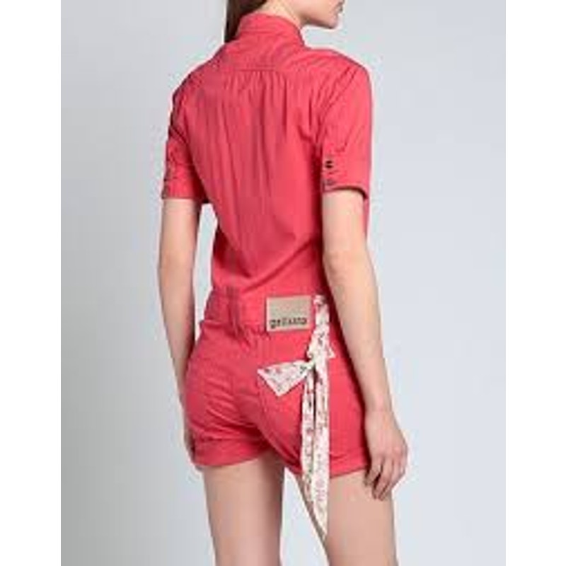 🌸 Galliano Archival Coral Utility Romper with Floral Tie Small 🌸