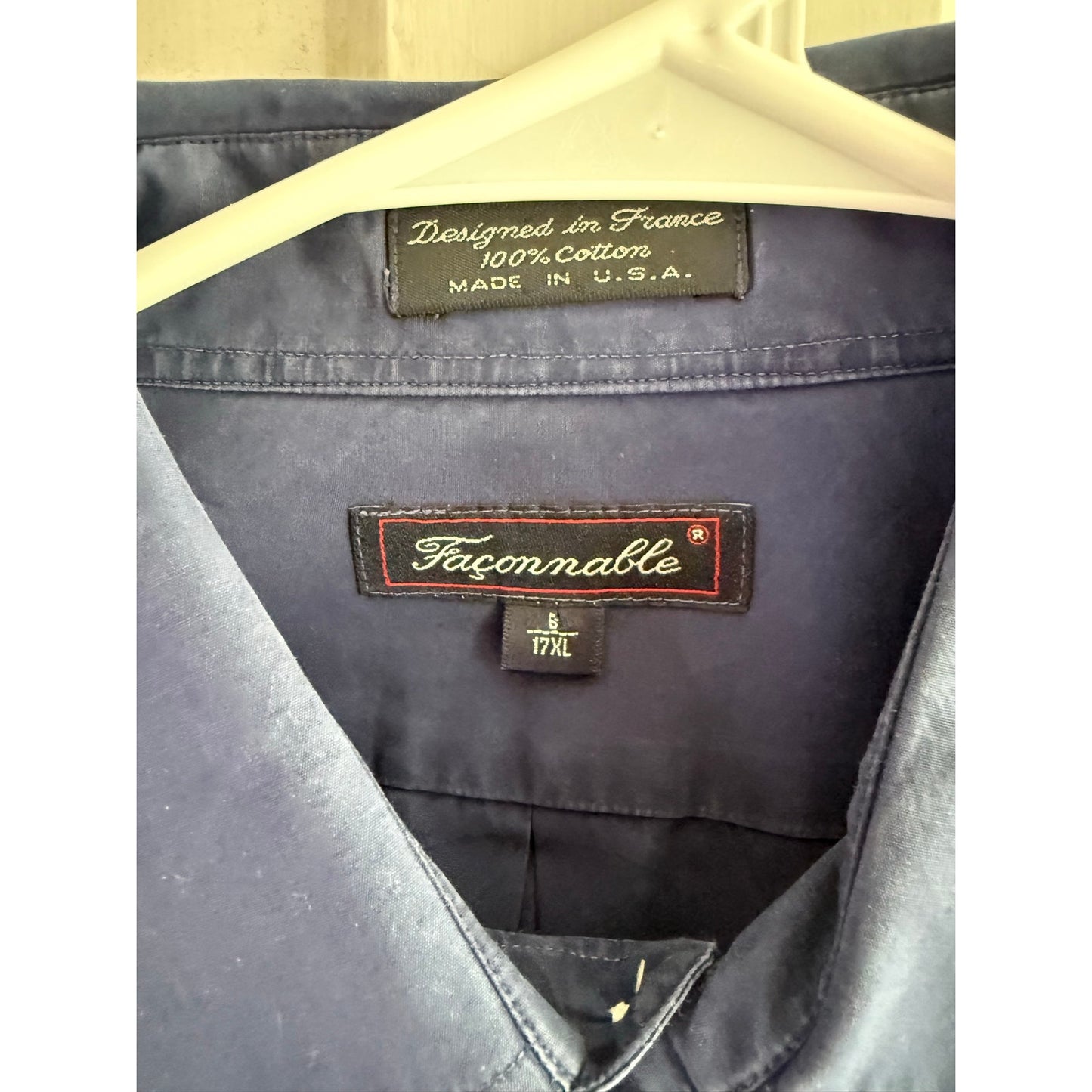 Vintage Faconnable Blue Button Down Made in USA