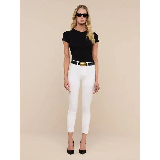 L'Agence Margot High Rise Skinny Jeans Blanc White Size 28 Super Stretch