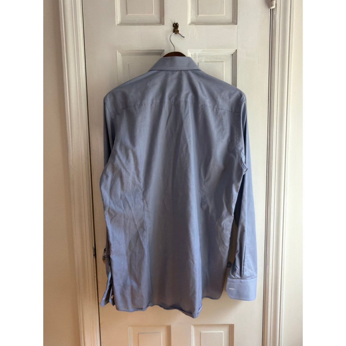 Eton Slim Fit Dress Shirt Men 41 16 Light Blue Signature Twill Cotton EUC