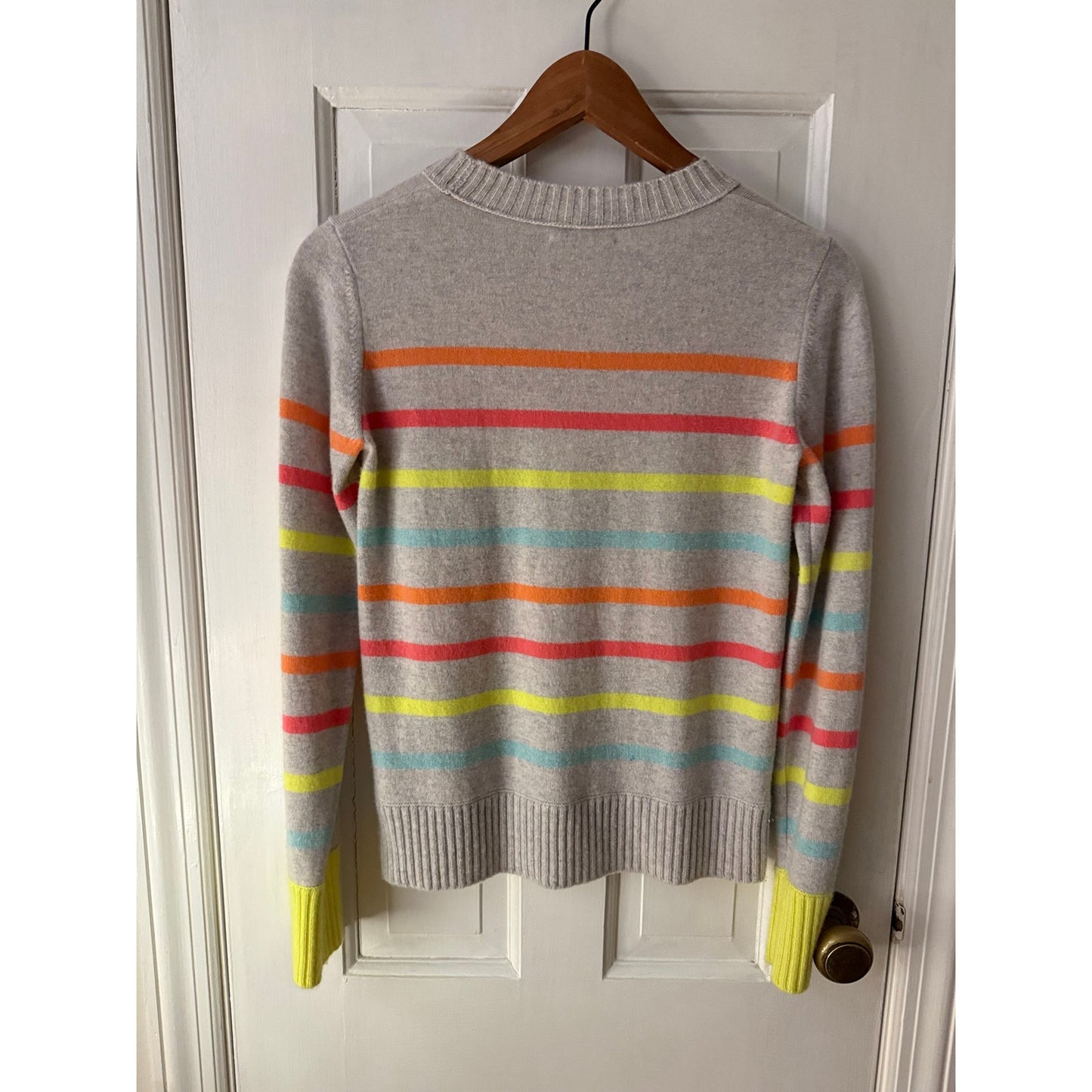 Kinross Cashmere Stripped Sweater - Size Extra Small