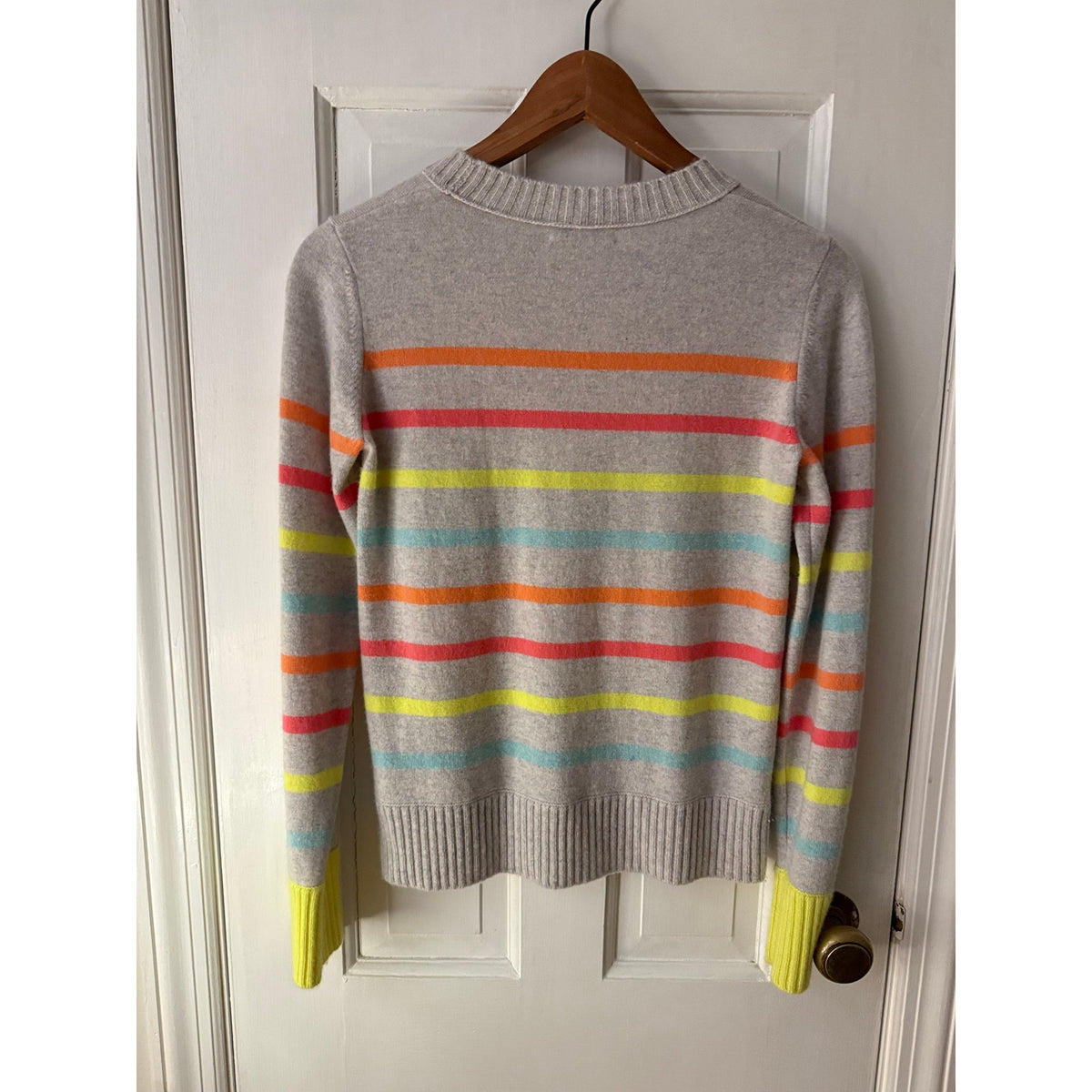 Kinross Cashmere Stripped Sweater - Size Extra Small