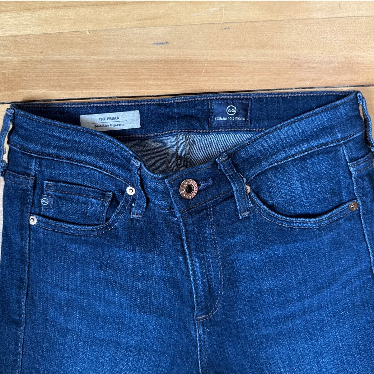 Adriano Goldschmied  AG "The Prima" Size 24 Dark Wash Mid Rise Skinny Jean