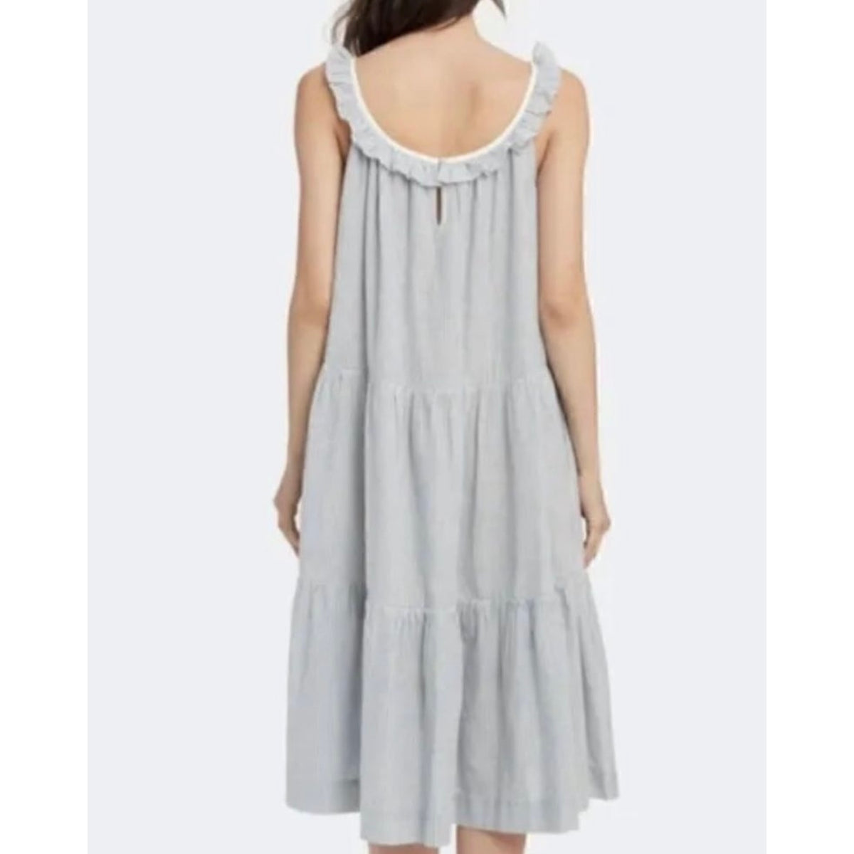 the Great. Magnolia eyelet tiered dress,  grey blue, Size 1, Small