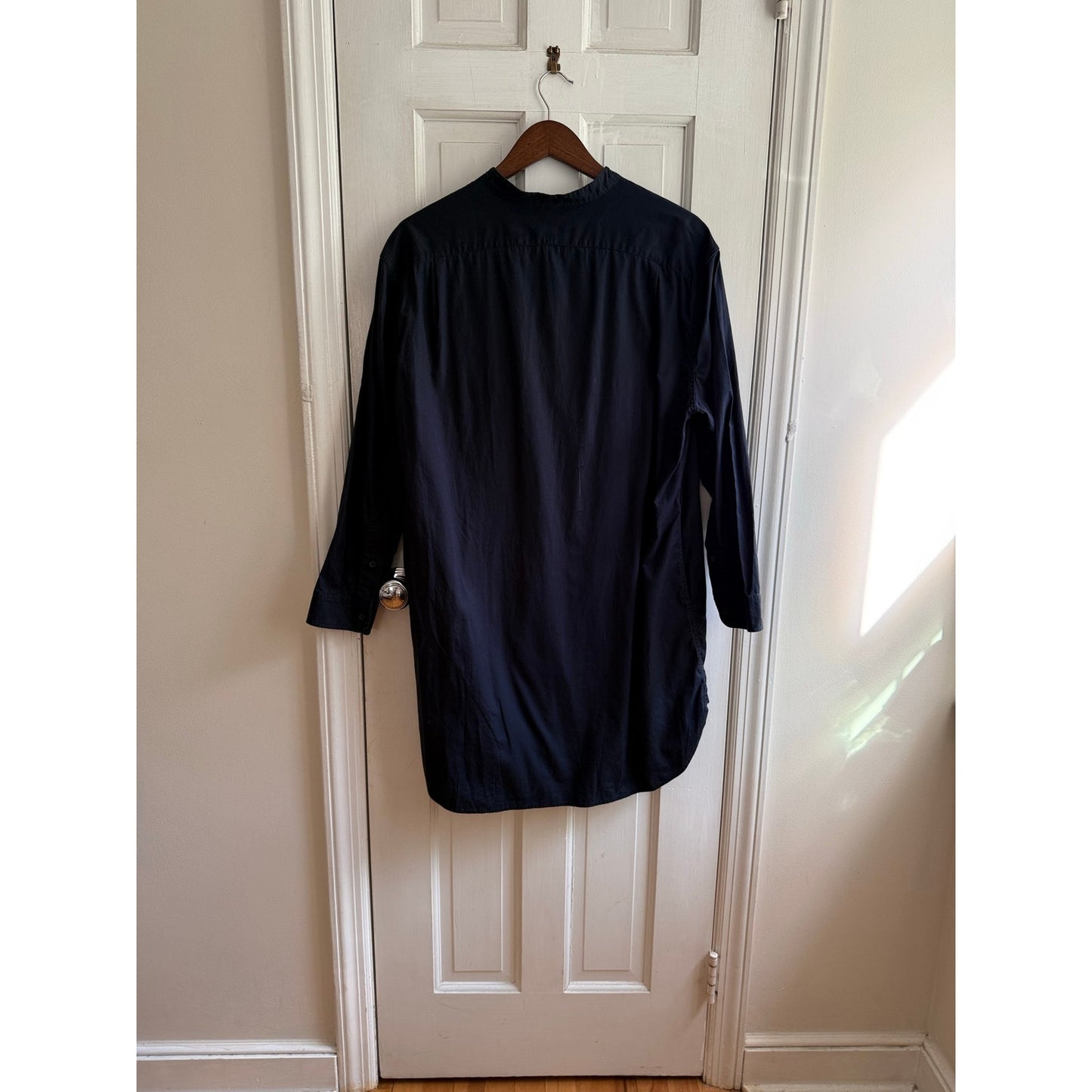 AllSaints Marlon Shirt Dress 10 Black Long Sleeve Casual Mini Layering Midi EUC