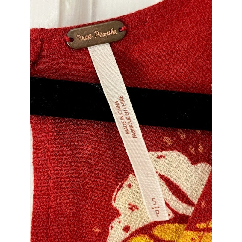 🍒 Free People "Lovely Day" Floral Mini | Red Combo -- Small/Petite