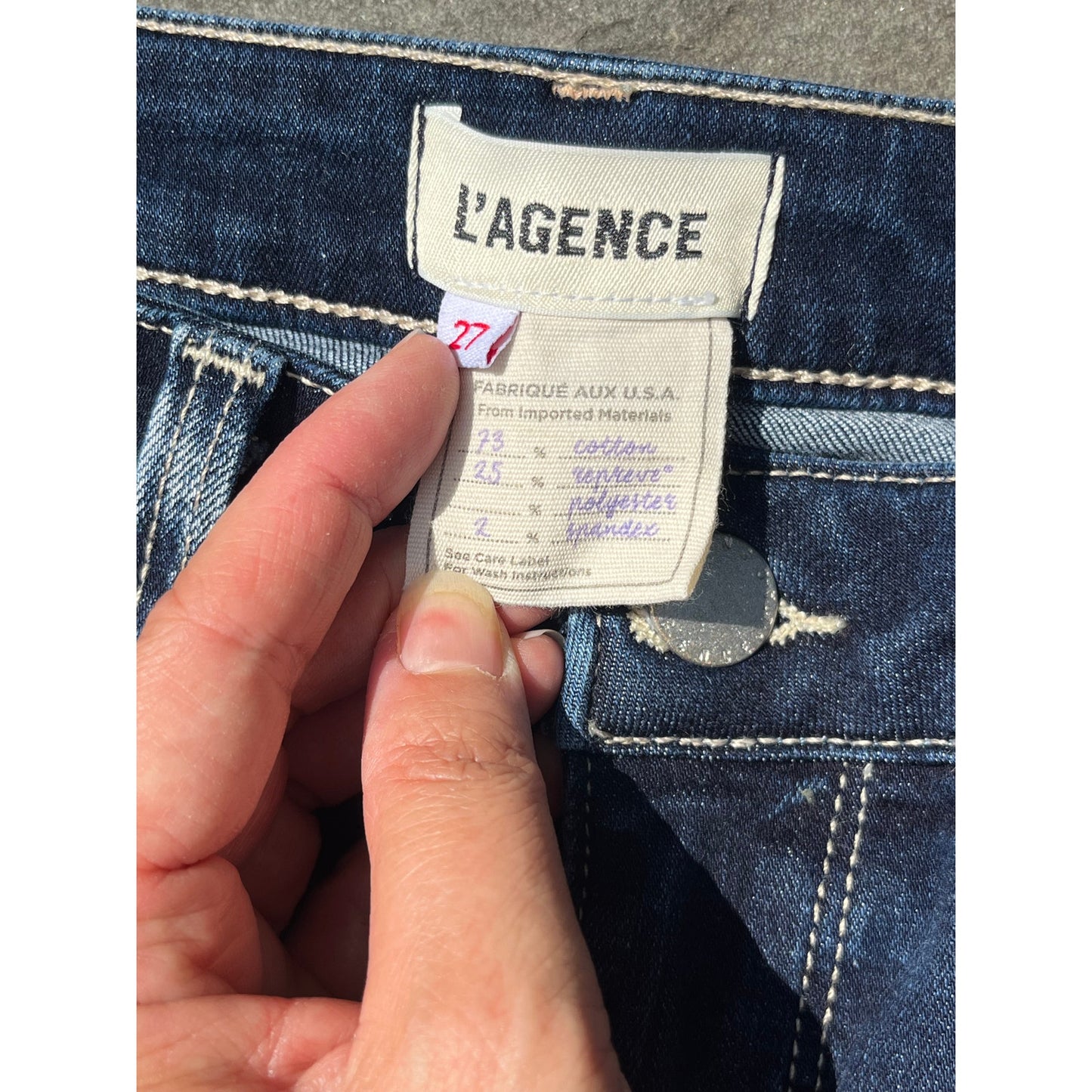 L'Agence Kendra High-Rise Cropped Flare Jeans Size 27 💎
