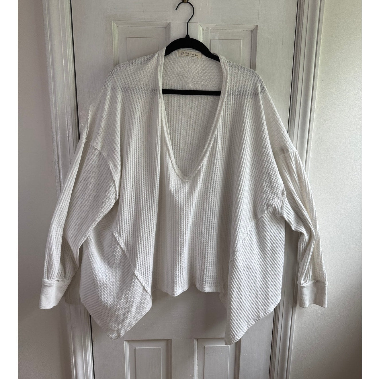 Free People We The Free Coraline Thermal | Oversized | White | Medium | EUC