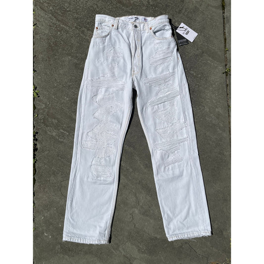 💎 Rare Grail: RE/DONE Reconstructed 90s Repair Jeans White 26 💎