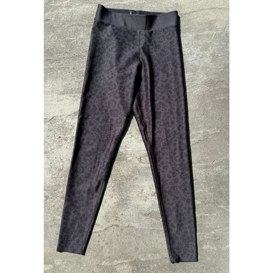 COR by Ultracor Leopard Print Leggings Purple Black High Rise XS EUC