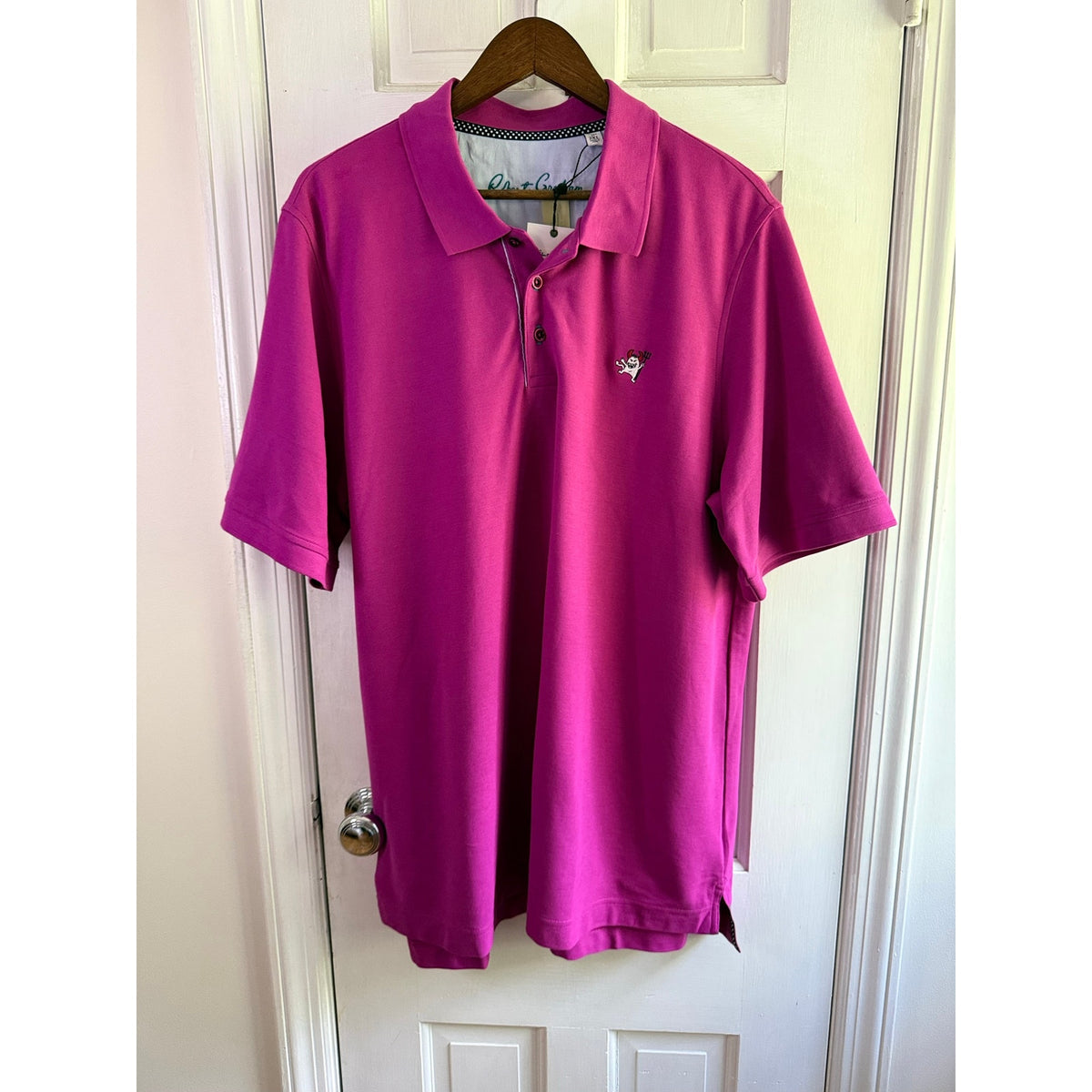 Robert Graham Men's "Devil" Embroidered Logo Short Sleeve Polo Shirt