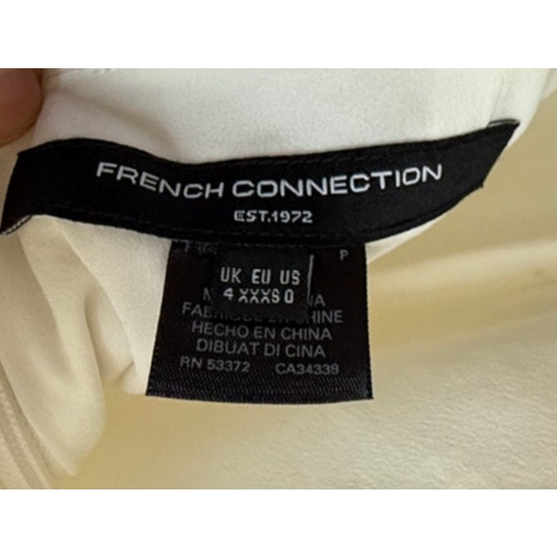 French Connection White Whisper Ruffle Strap Mini Dress Size 0 EUC