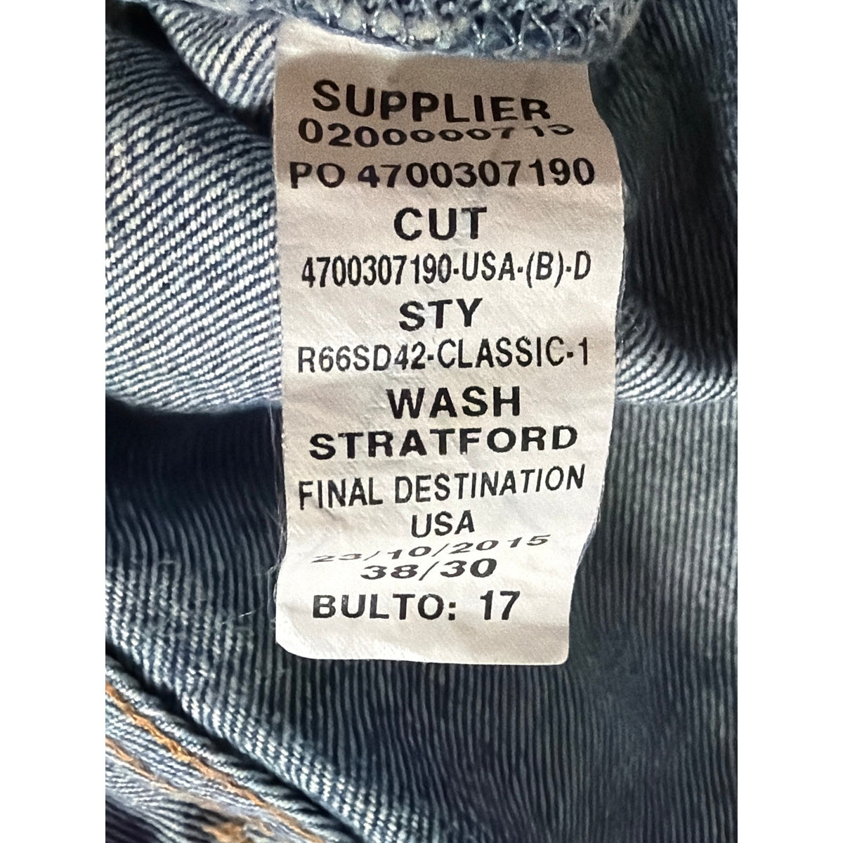 Vintage Polo Ralph Lauren Size 38 x 30  Blue Wide Leg Mens Jeans