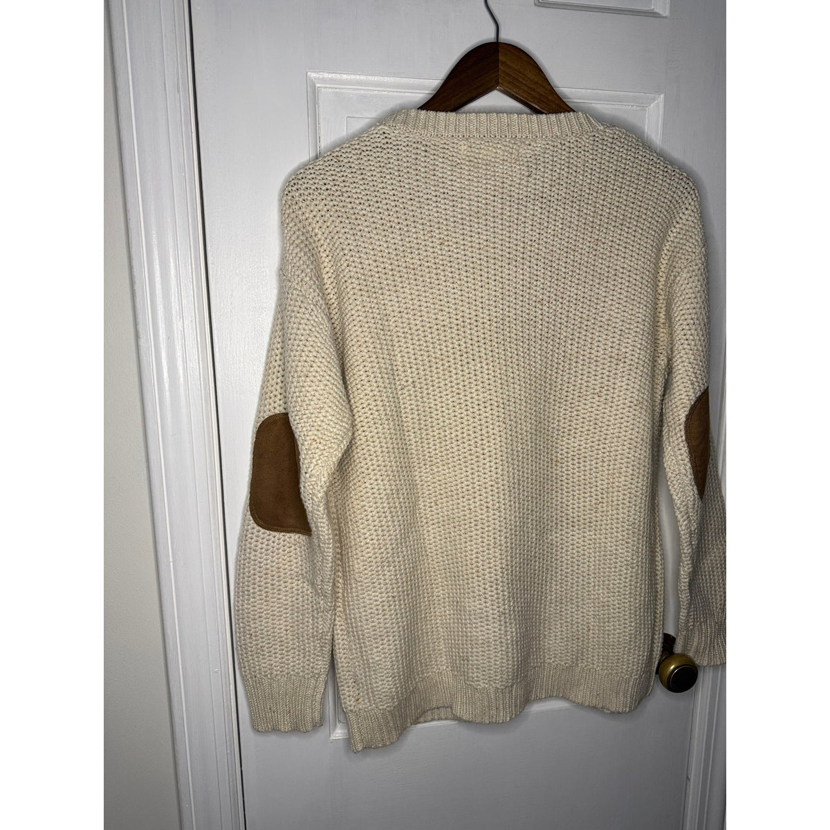 Coincidence & Chance: Anthropologie Cable Knit Sweater W/ Patches Small(Loose Fit)