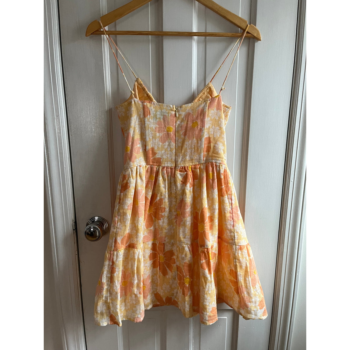 Sabo Skirt Tasja Dress Spring Yellow Orange 60s Retro Mini XS