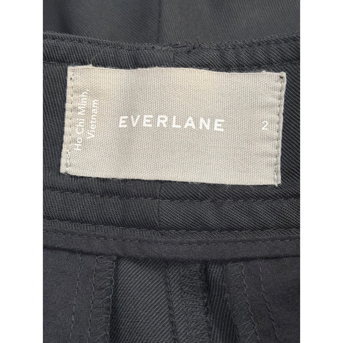 Everlane The Pleated Way-High Trousers Charcoal Black Size 2