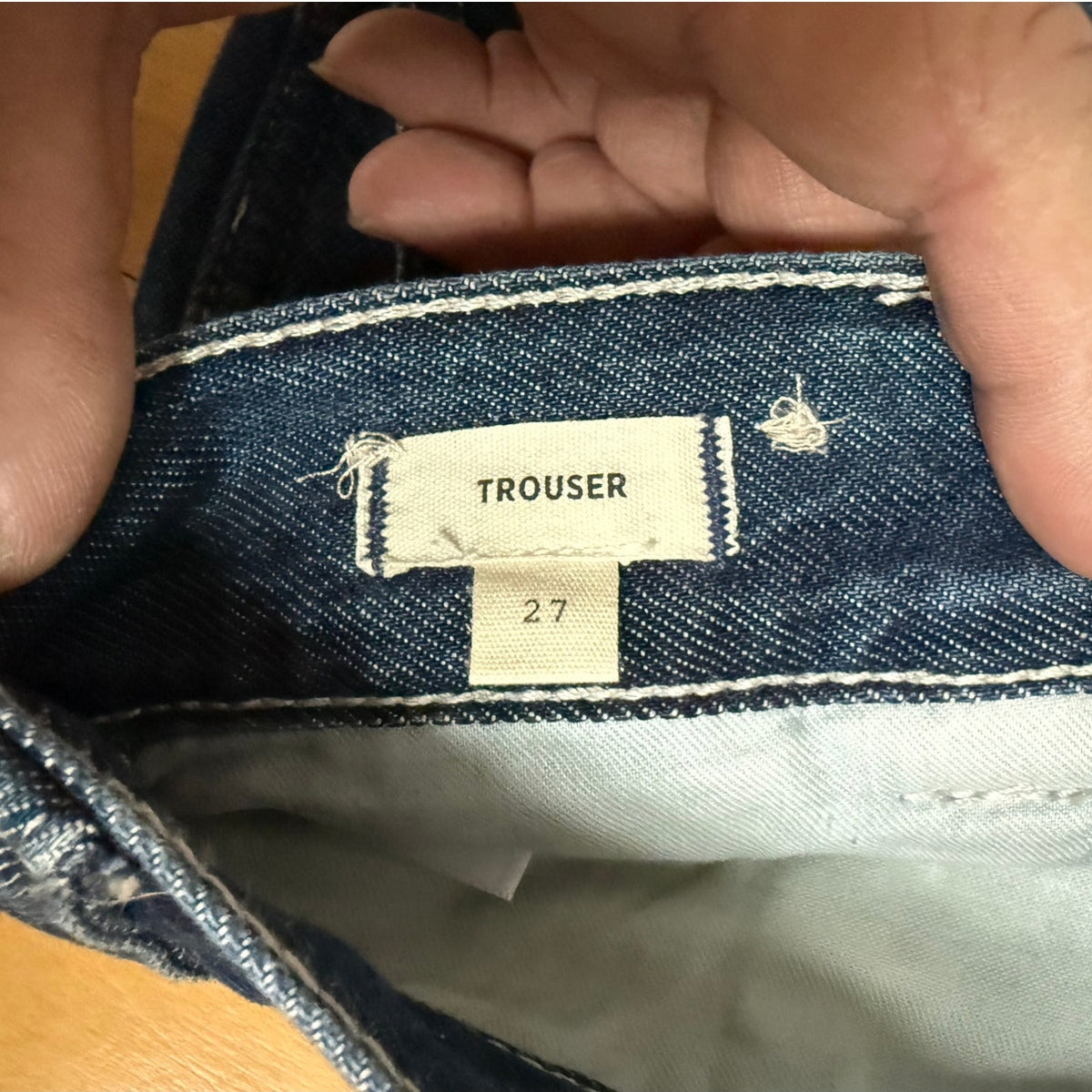 Madewell Wide Leg Trouser Jeans Indigo Pintuck Seam Size 27 EUC