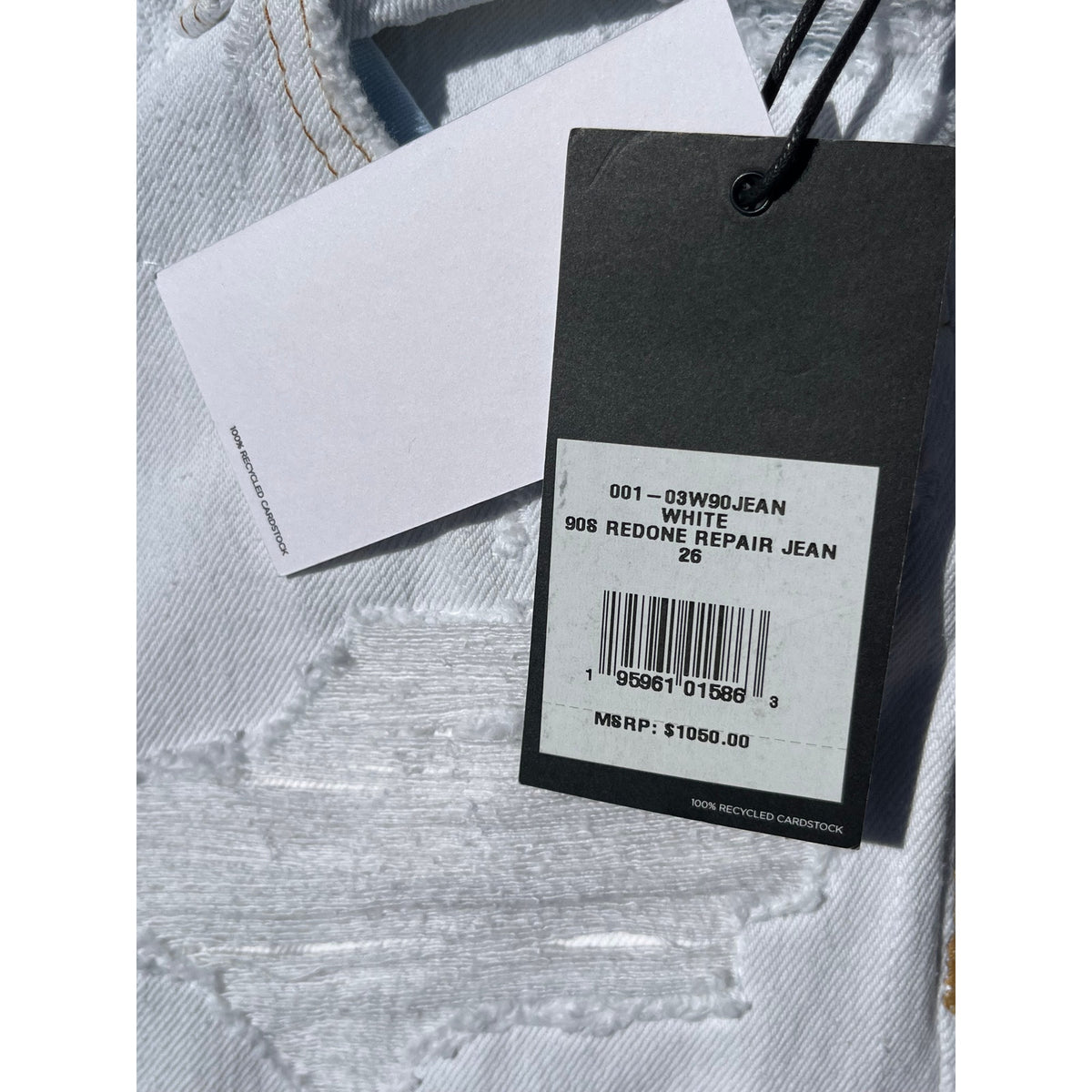💎 Rare Grail: RE/DONE Reconstructed 90s Repair Jeans White 26 💎