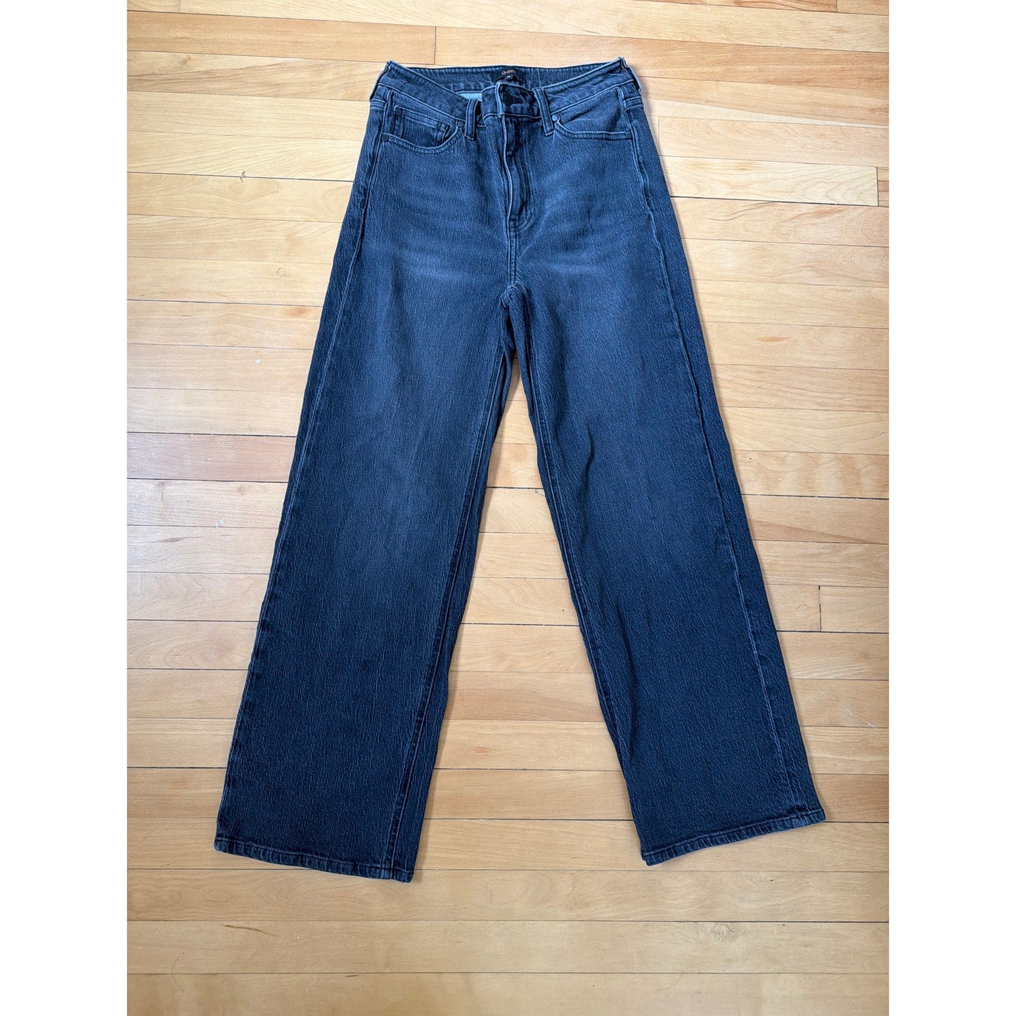 Quince Size 29 Black High Rise Wide Leg Jeans