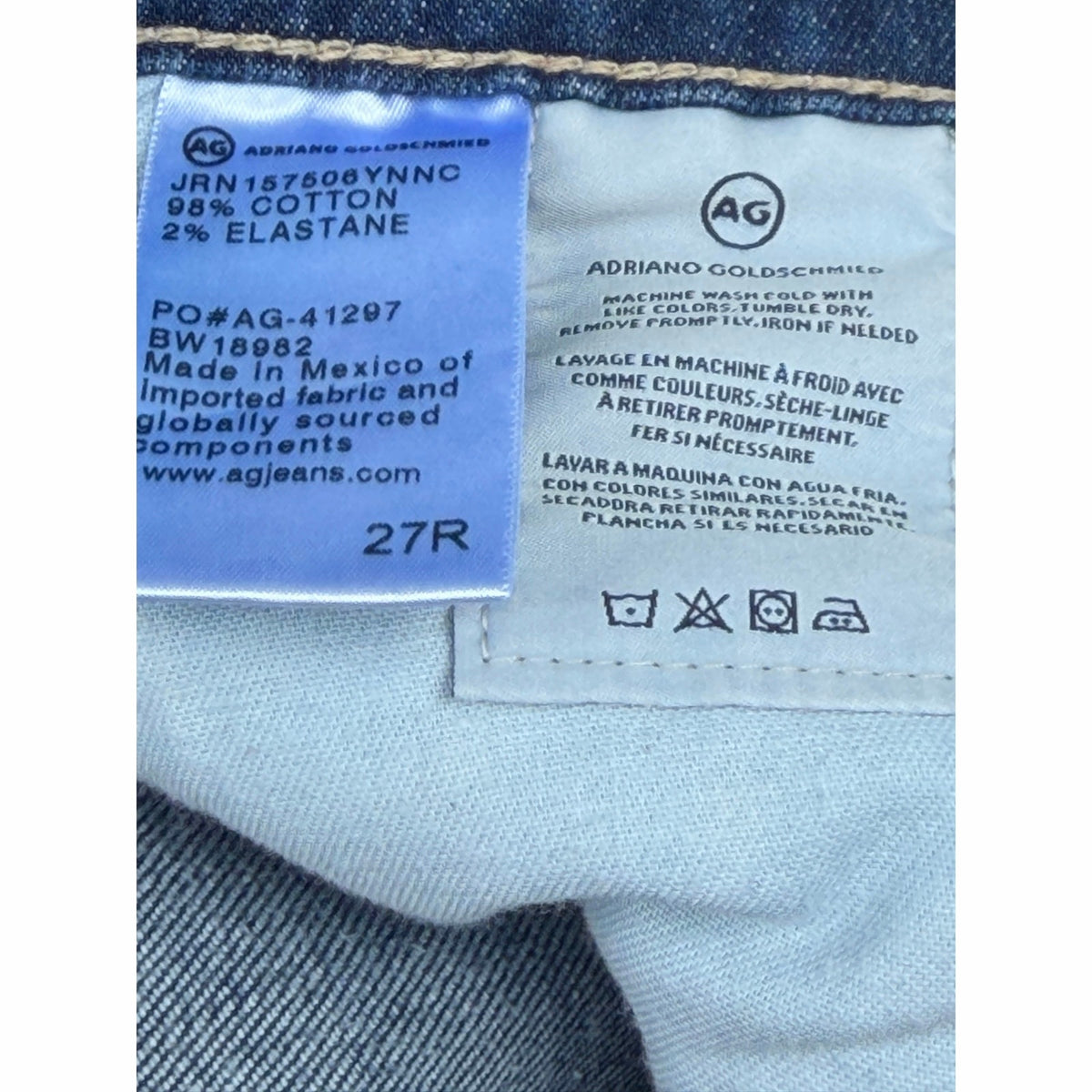 AG Adriano Goldschmied The Ex-Boyfriend Slim Distressed Jeans Size 27