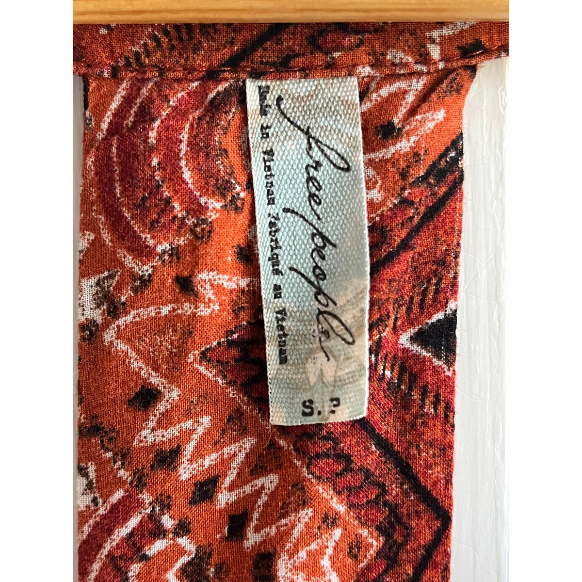 Free People Sundown Babydoll Dress S/P 🧡 Aztec Orange Boho Mini