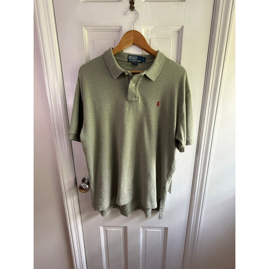 Vintage Polo Ralph Lauren Olive Polo Shirt Men's Red Pony Large