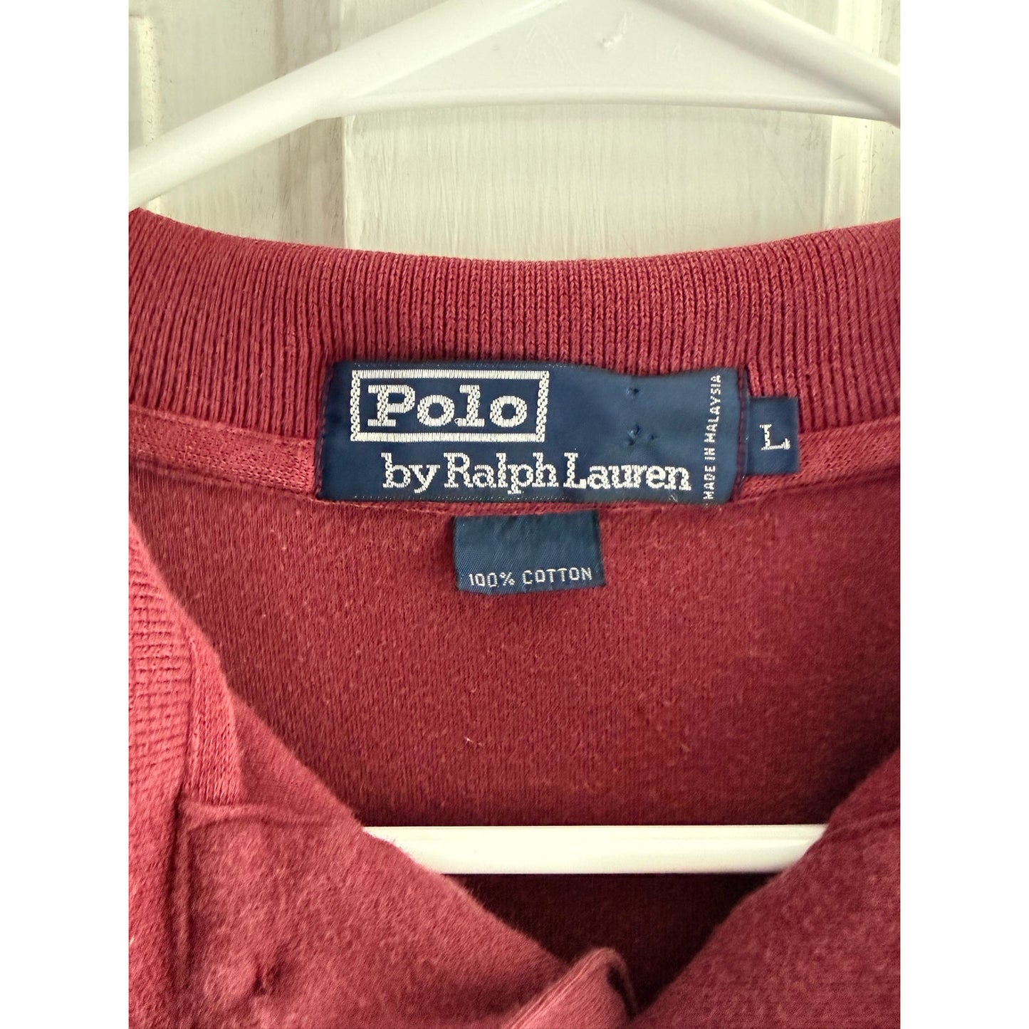 Polo Ralph Lauren Wine Polo Shirt Men's Green Pony Large