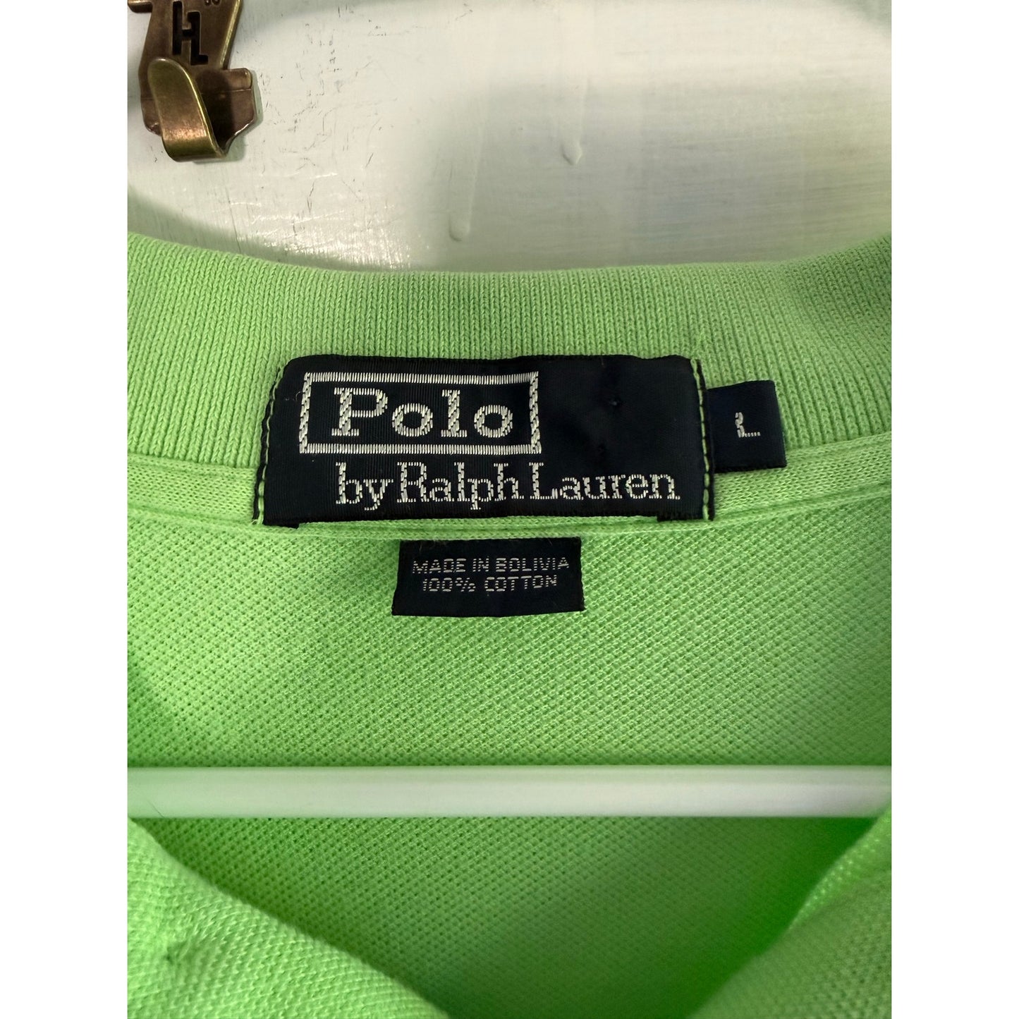 Vintage Polo Ralph Lauren Lime Green Polo Shirt Men's Pony Large