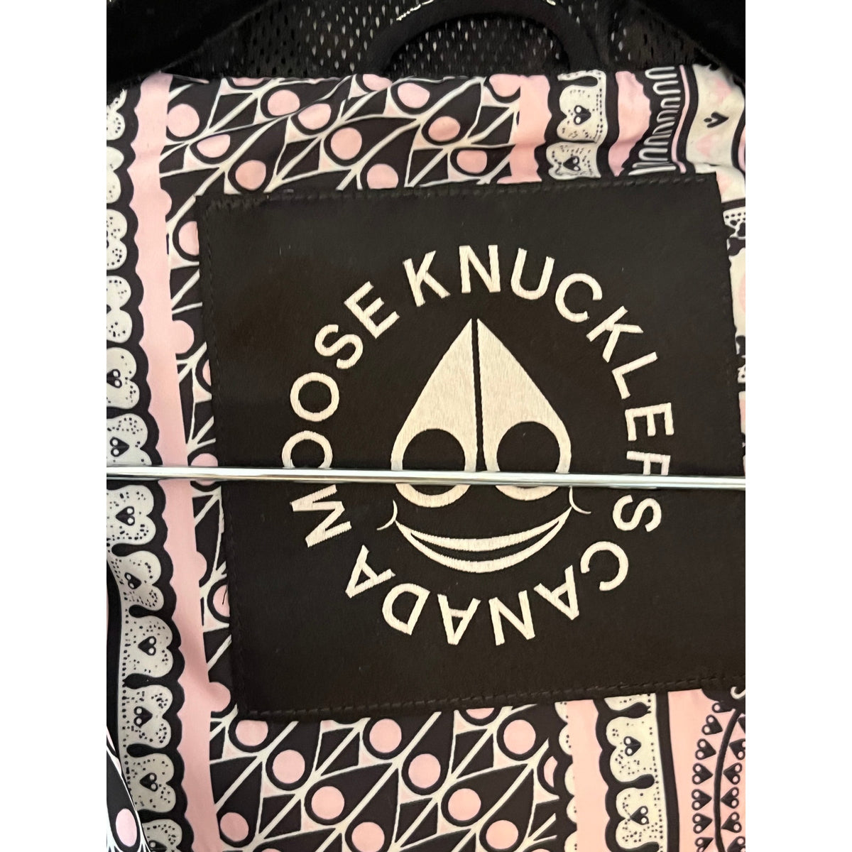 NWT Moose Knuckles Girls Pink Bandana Print Windbreaker | Size M, 10/12
