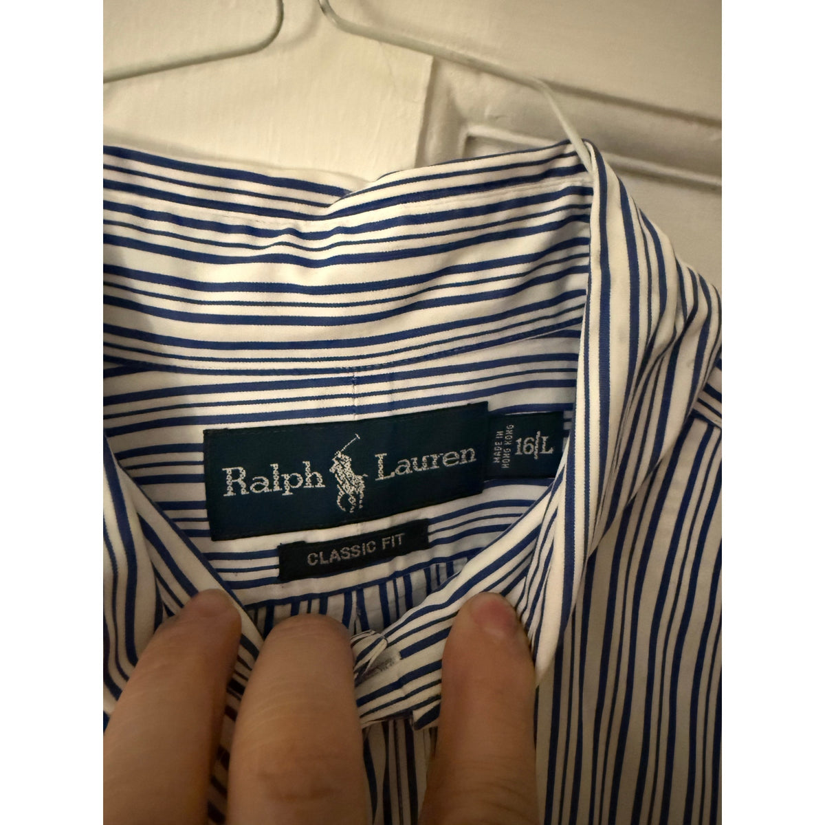 Ralph Lauren Stripped Dress Shirt Size 16 Long