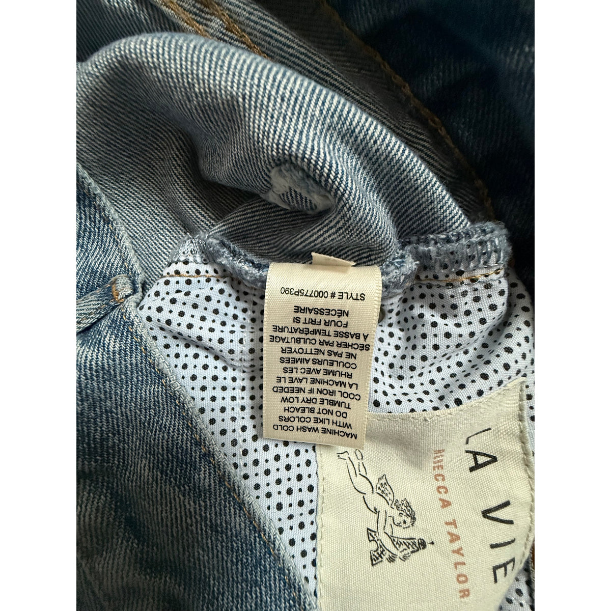 La Vie Rebecca Taylor Straight Leg Jeans Blue Faded Wash Size 27
