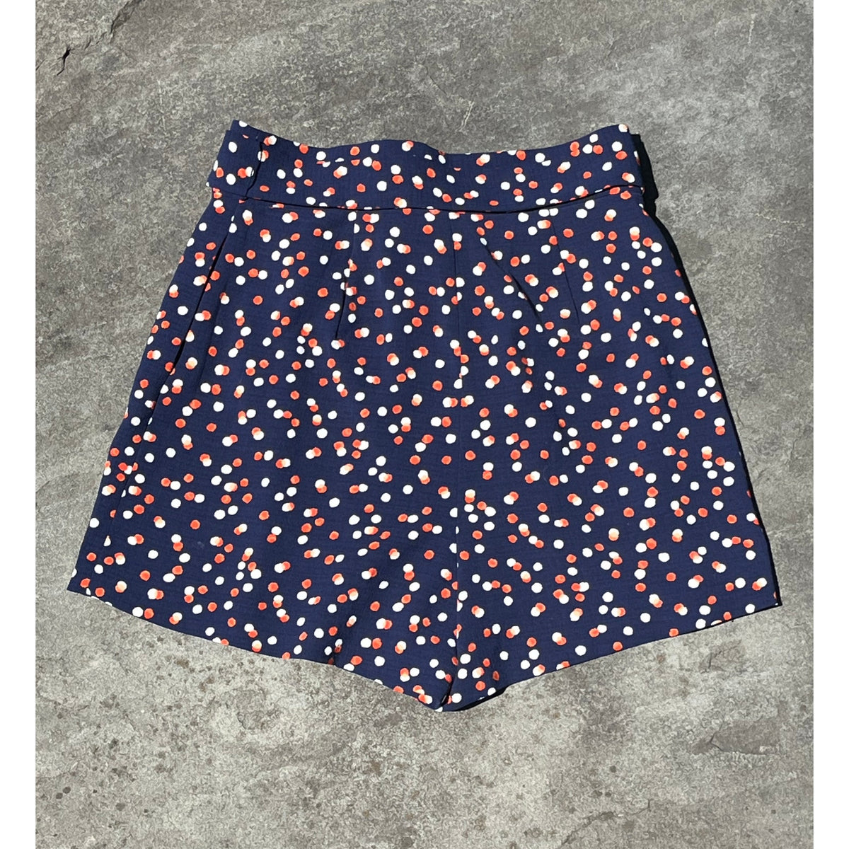Leith Tie Front Paperbag Shorts Medium Polka Dot High Waist Nordstrom Boho 🖤🤍