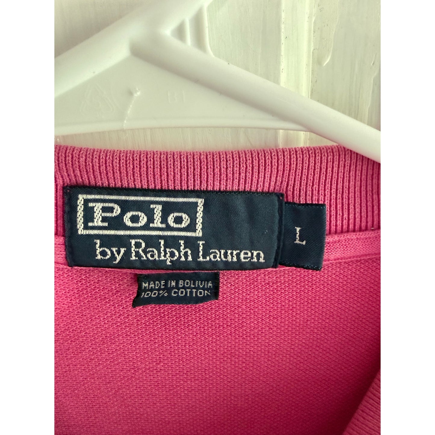 Vintage Polo Ralph Lauren Pink Polo Shirt Men's Green Pony