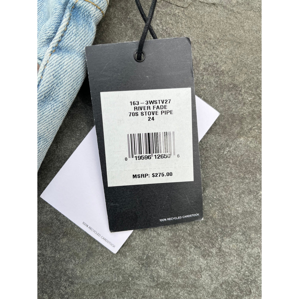 NWT RE/DONE 70s Stovepipe Jeans River Fade Light Wash 24 🦋