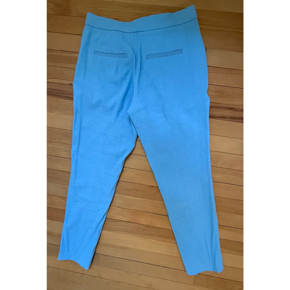 rag & bone Light Blue Linen Tapered Ankle Pants Size 2 EUC Designer