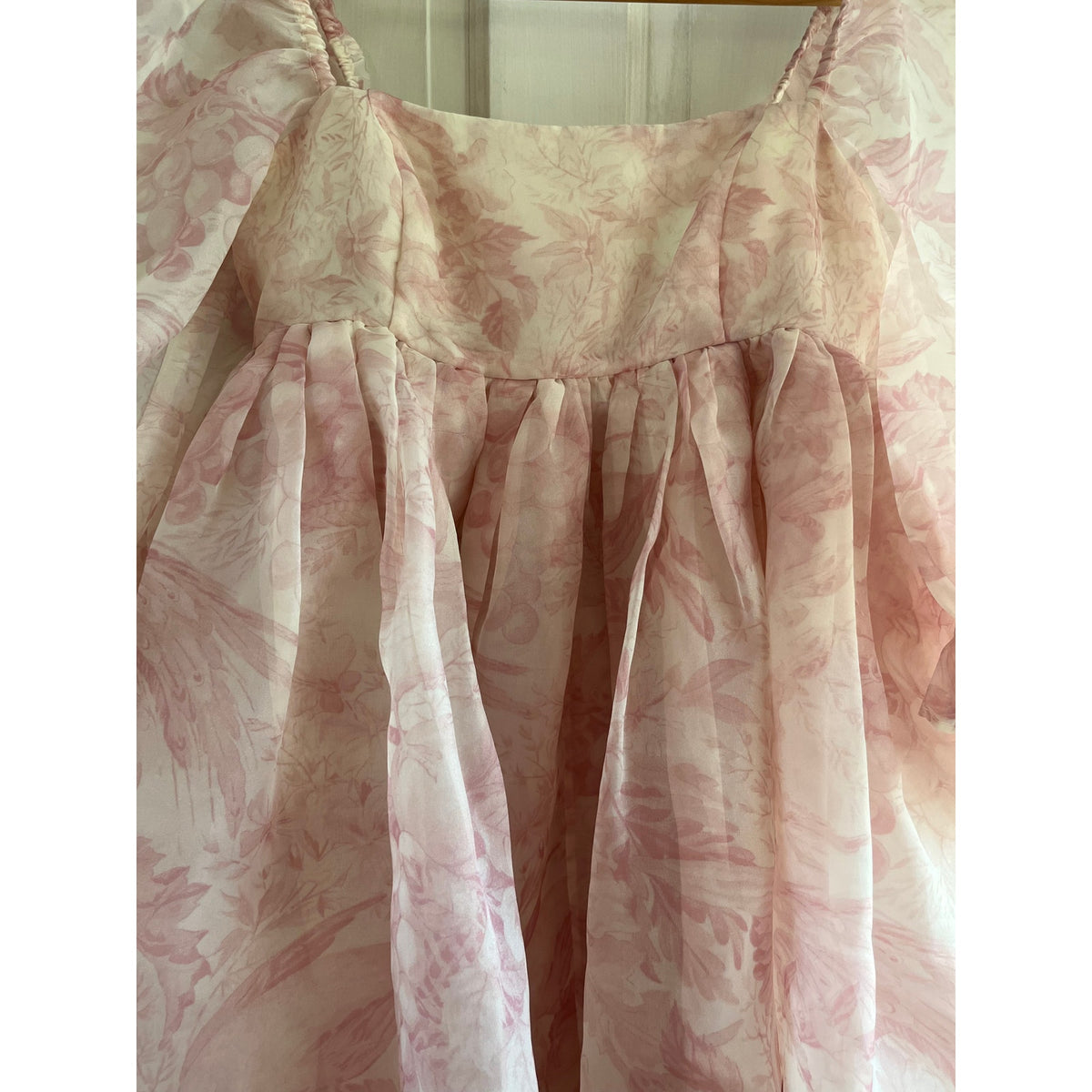 🌸 Selkie The Ribbon Puff Mini Dress in Rose Pink XS 🌸
