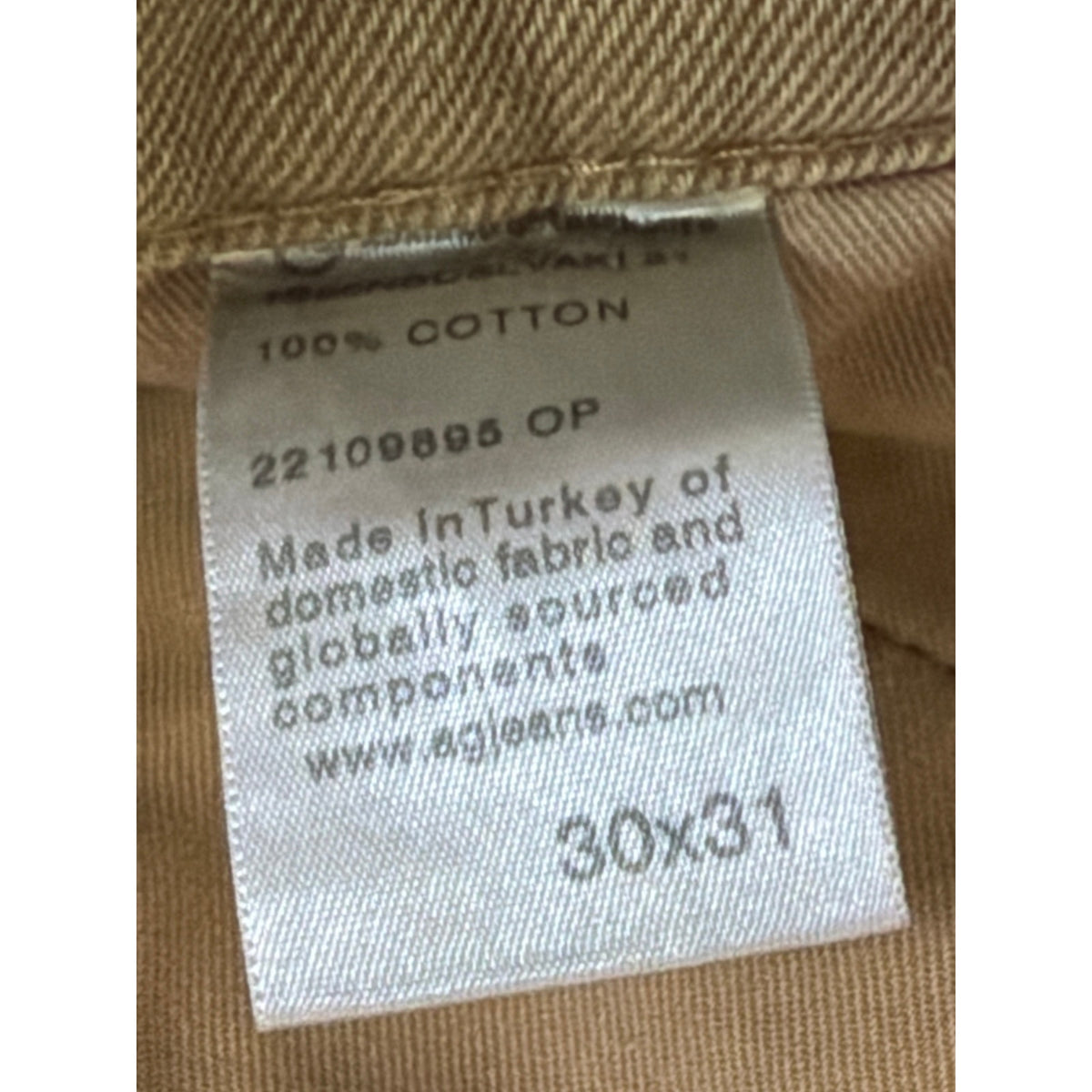 AG Adriano Goldschmied Gold Straight Leg Jeans Mens 30