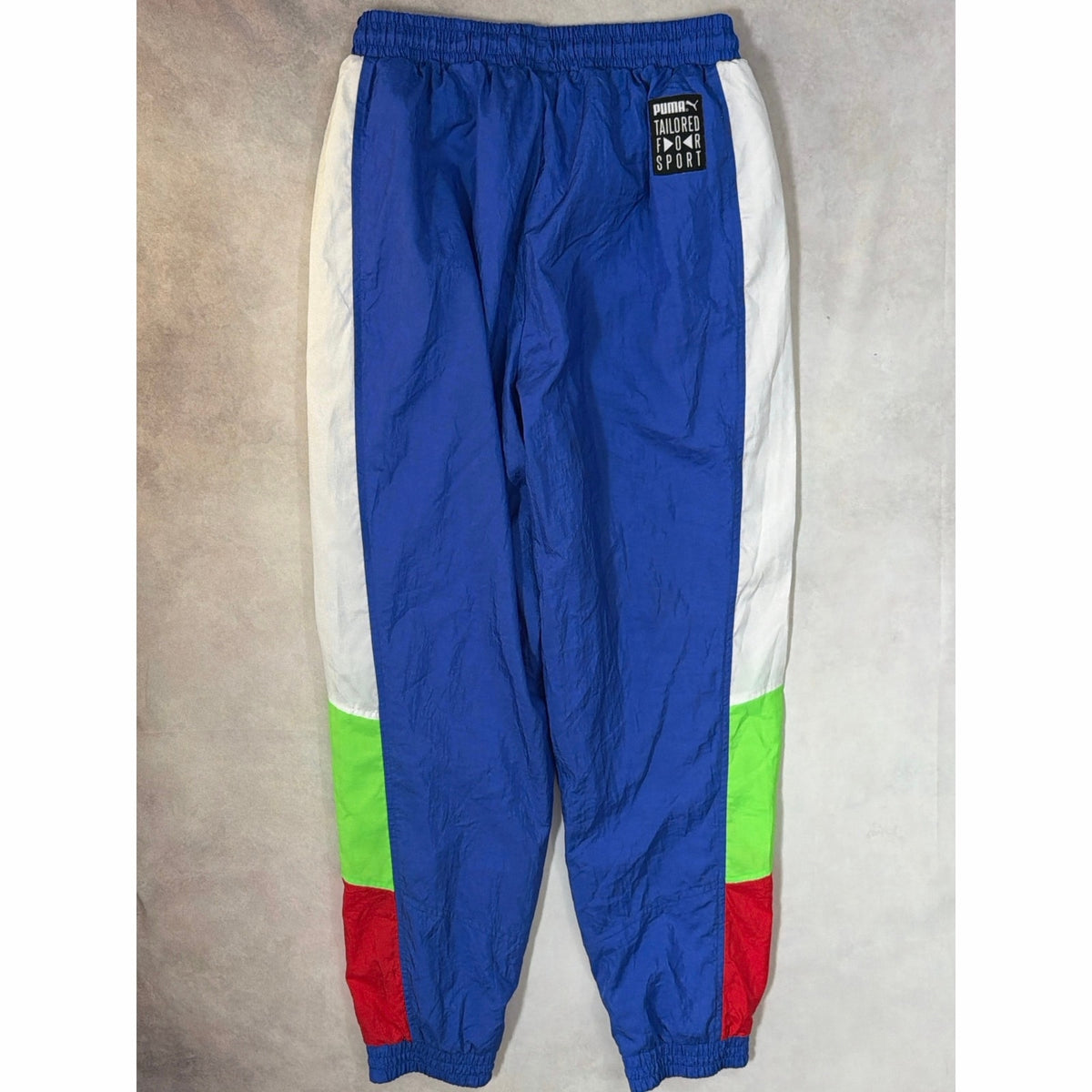 Puma Tailored For Sport Track Pants Womens Small Blue Retro Colorblock Wind 90s