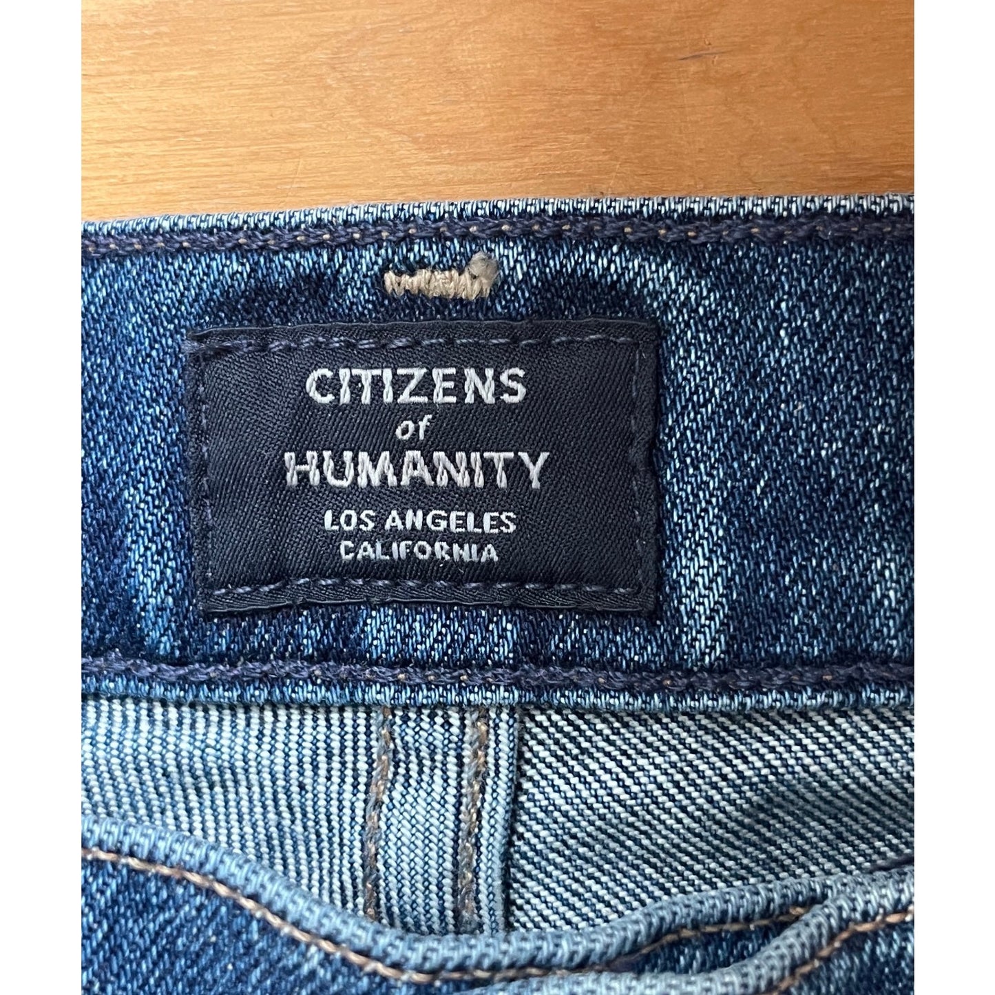 Citizens of Humanity Olivia High Rise Slim Ankle Jeans Size 24 Frayed Hem EUC