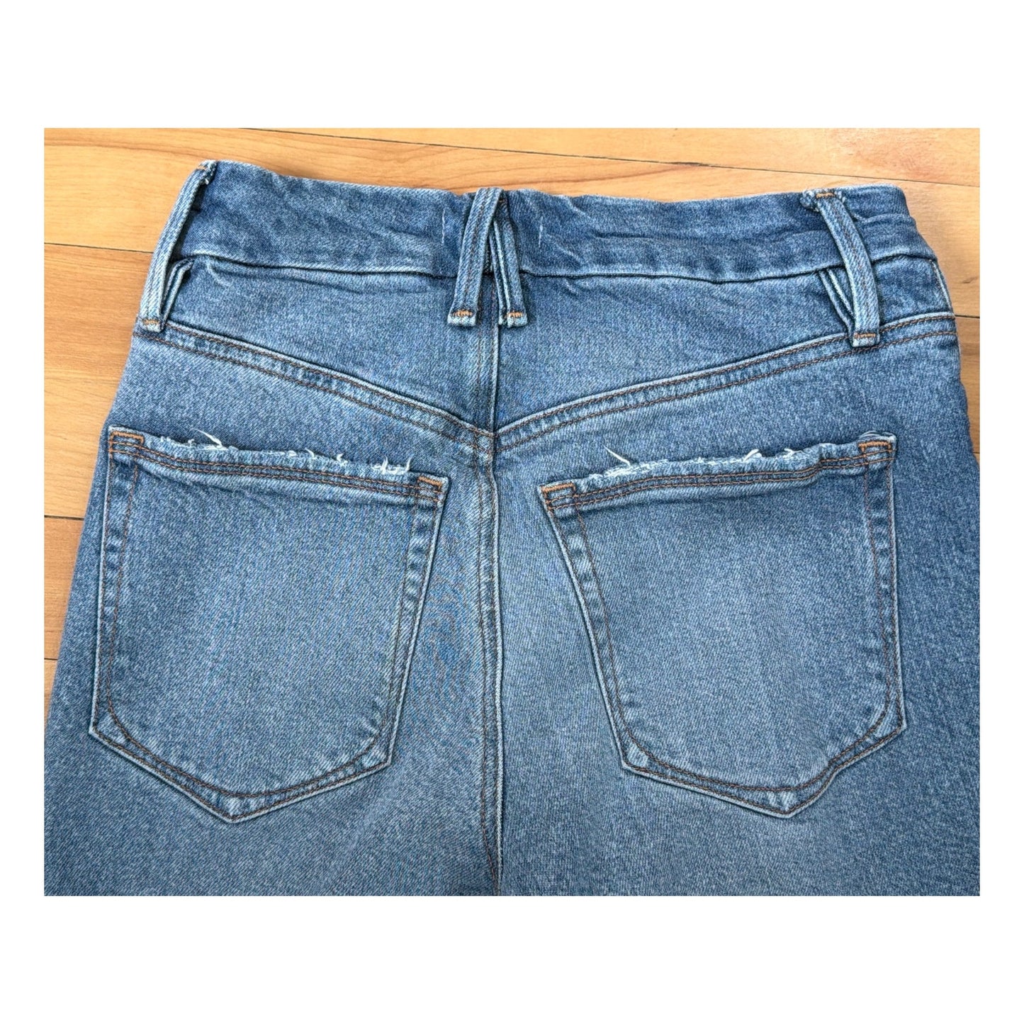 Good American Good Classic Bootcut Jeans Size 0 / 25 High Rise 33.5" Inseam EUC