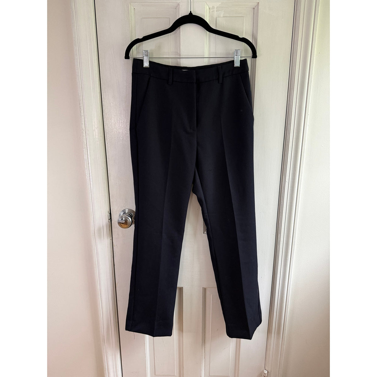 Marella Gargano Long Trousers Dark Navy Tailored Straight Leg Pants Size 4 EUC