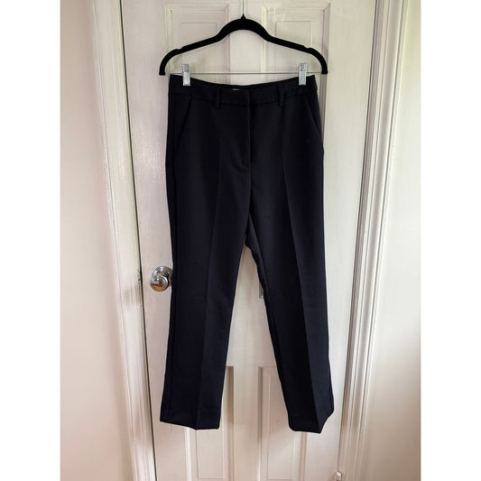 Marella Gargano Long Trousers Dark Navy Tailored Straight Leg Pants Size 4 EUC