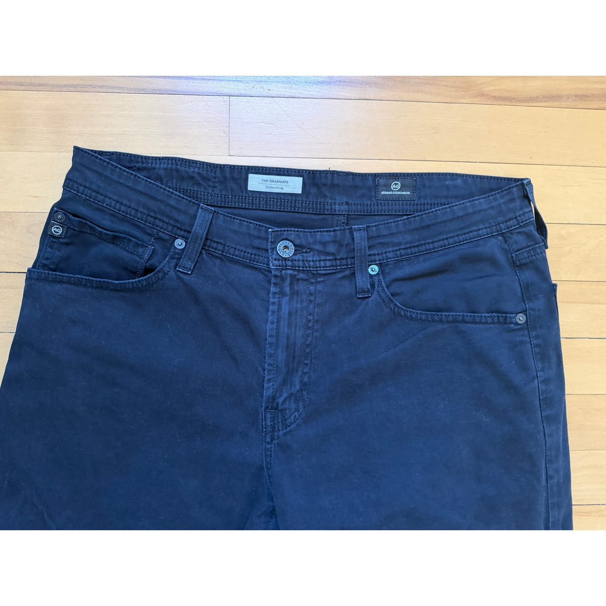 AG Adriano Goldschmied The Graduate Tailored Leg Mens Jeans 34x32 Super Black