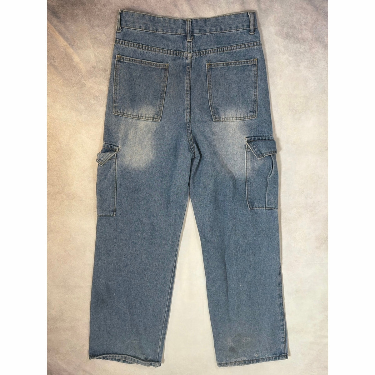 Sanrio Hello Kitty Embroidered High Rise Cargo Jeans Womens Small Wide Leg Y2K